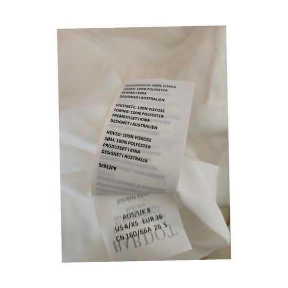 Nwtg Bardot Cindy Slip Backless Romper in Ivory Size Xs - Picture 7 of 8